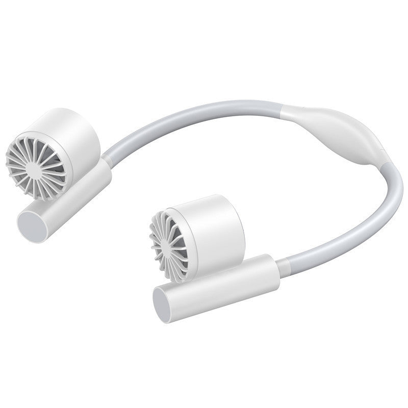 Neck-hanging fan, USB charging fan, portable three-speed fan for office, home, travel and outings